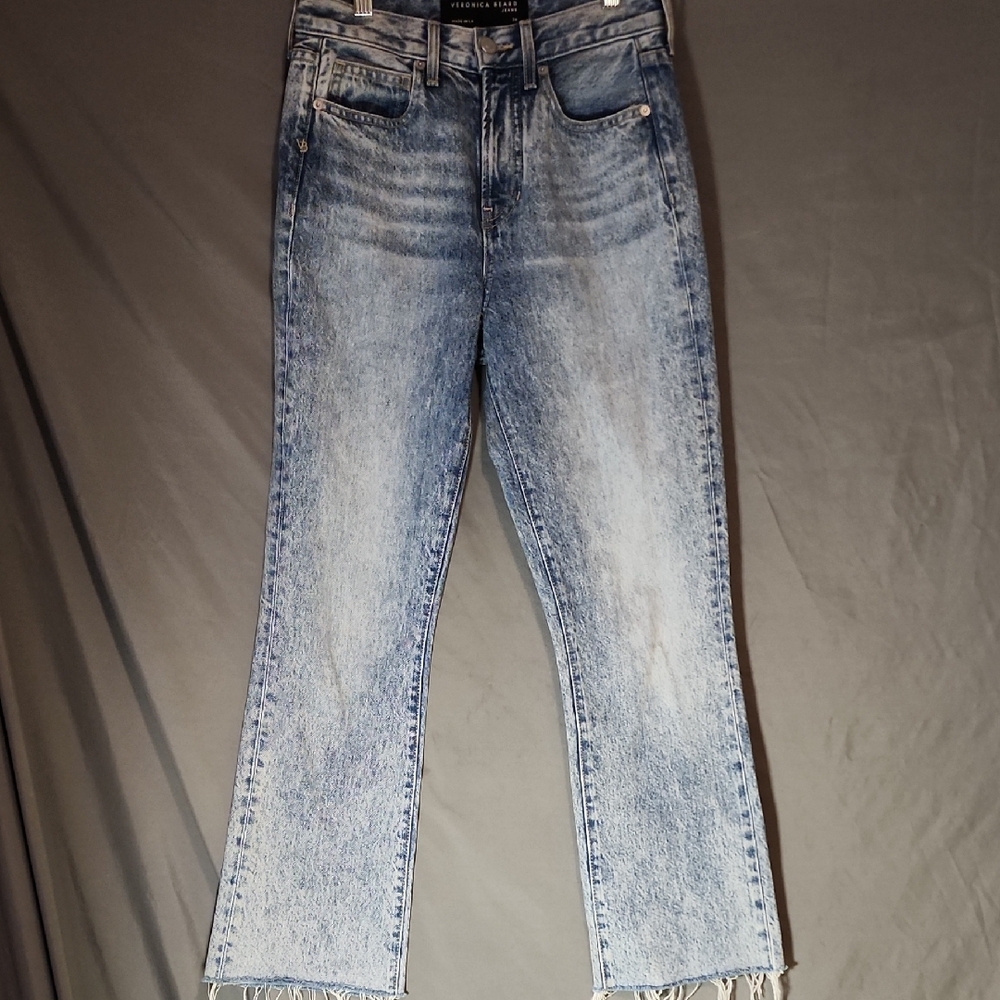 Veronica Beard Light Wash Straight Leg Jeans